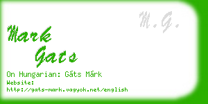 mark gats business card